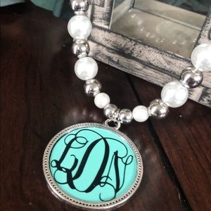 Monogram Pearl Necklace—Made to order